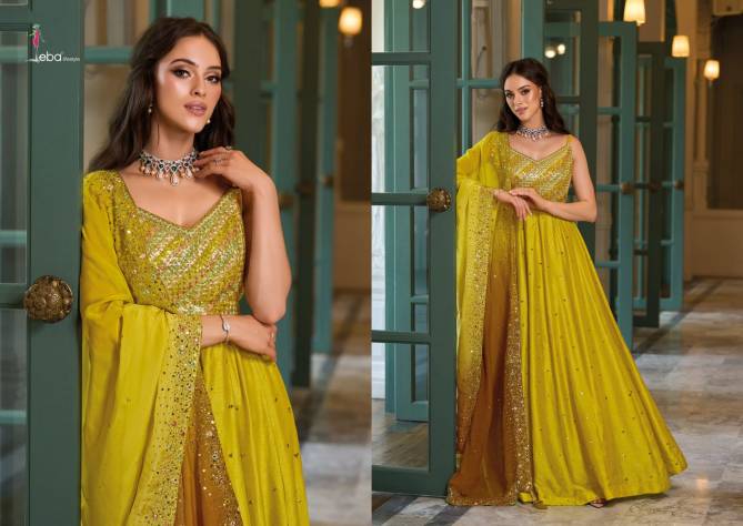 Arisha By Eba Silk Designer Wedding Wear Readymade Gown With Dupatta Wholesale Online
